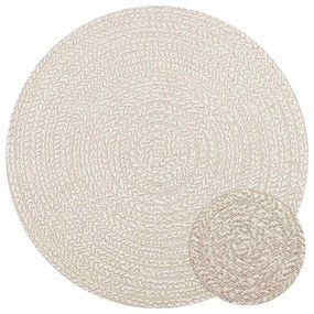 Tapete ZIZUR creme Ø 120 cm aspeto de juta interior e exterior