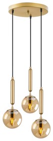 Candeeiro Chandelier King – Ouro Brilhante – 34 x 34 x 134 cm