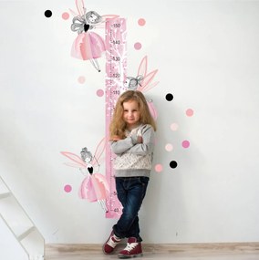 Autocolante de parede – Fita métrica com fadas para menina