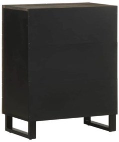 Aparador preto 60x33x75 cm madeira de mangueira maciça
