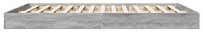 Estrutura de cama 150x200 cm derivados de madeira cinza sonoma