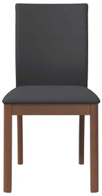 Cadeiras de jantar com almofadões 2 pcs madeira maciça castanho