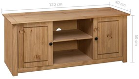 Móvel de TV 120x40x50 cm madeira de pinho maciça Panama
