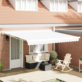 vidaXL Tecido de Substituição para Toldo para Estrutura de 4x3.5 m Branco