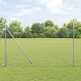 Cerca Euro com 7 Posts 1,5x10 m de Aço Galvanizado