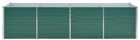 Canteiro elevado de jardim aço galvanizado 320x80x77cm verde