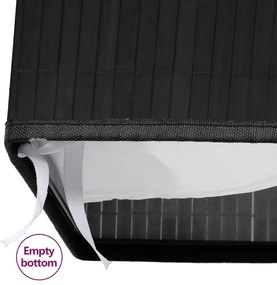 Caixas de arrumação 4 pcs bambu preto