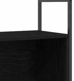 Estante de Livros vidaXL Carvalho Preto 80x30x78,5 cm Madeira Engenhei