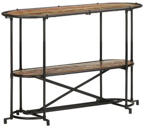 Mesa consola 110x42x76 cm madeira recuperada maciça