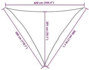 Para-sol estilo vela 160 g/m² 3x3x4,2 m PEAD verde-claro