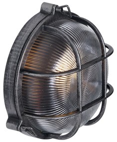 Candeeiro de Parede Exterior Prateado Redondo IP44 - Noutica Industrial