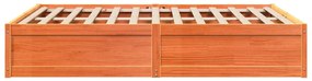 Cama sem colchão 140x200 cm madeira pinho maciça castanho-mel