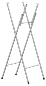 vidaXL Pernas de mesa de bar dobráveis aço galvanizado prateado