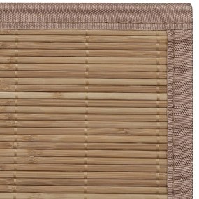 Tapete retangular bambu 80 x 200 cm castanho