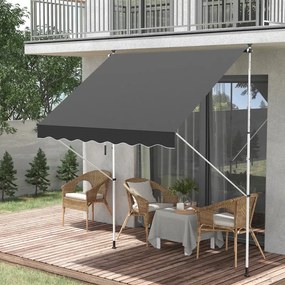 Toldo Portátil com Manivela e Altura Regulável - 200x150x170-280cm - C