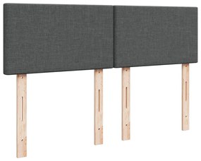 Cama com molas/colchão 160x200 cm tecido cinzento-escuro