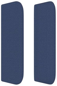 Cabeceira de cama c/ abas tecido 103x16x78/88 cm azul