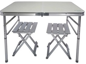 Conjunto de mesa com 2 cadeiras Aktive Dobrável Para campismo