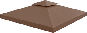 Cobertura/Lona de substituição para tenda de jardim (NÃO INCLUÍDA) 3 x 3 m Castanho