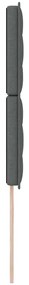 Cabeceira Linhas Design Cinza escuro 100 cm Tecido