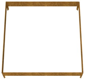 Canteiro elevado de jardim 100x100x26 cm aço corten