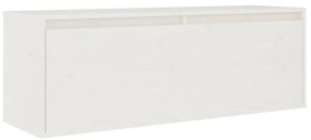 Conjunto de armário de TV 3 pcs madeira de pinho maciça branco