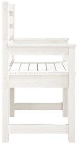 Cadeiras de jardim 2 pcs 60x48x91 cm pinho maciço branco
