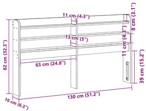 Cabeceira com prateleiras 120 cm pinho maciço castanho-mel