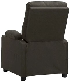 Poltrona de massagens elétrica reclinável tecido cinza-acast.