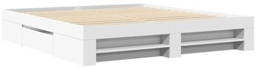 Estrutura de cama 200x200 cm derivados de madeira branco