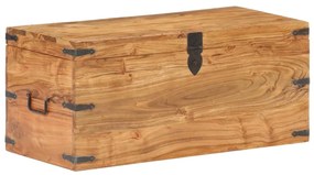 Baú 90x40x40 cm madeira de acácia maciça
