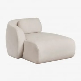 Módulo Chaise Longue Esquerdo Para Sofá Modular Coquette Chenille Chenille Beige Creme - Sklum