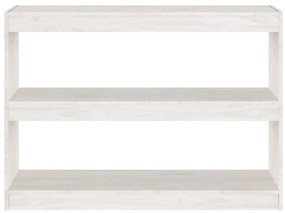 Estante/divisória 100x30x71,5 cm madeira de pinho branco