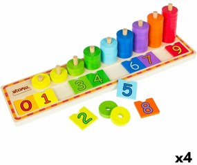 Jogo Educação Infantil Woomax Números 43 X 11 X 11 cm 56 Peças 4 Unidades