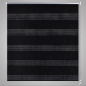 Estore de rolo 40 x 100 cm, linhas de zebra / Preto