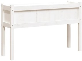 Vasos/floreiras de jardim com pernas 2 pcs pinho maciço branco
