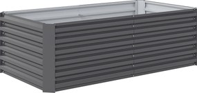 Outsunny Floreira Grande Exterior Retangular em Aço Galvanizado para Terraço com Base Aberta 180x90x57,5 cm Cinzento | Aosom Portugal