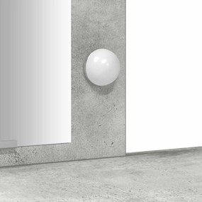 Mesa de Maquiagem vidaXL com Luzes LED Cinza Concreto 102x33x135 cm