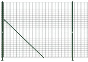 Cerca de malha de arame com flange 2,2x10 m verde