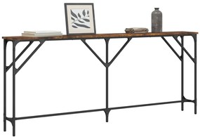 Mesa consola 180x23x75 cm derivados de madeira carvalho fumado