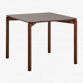 Mesa De Jantar Munden Mdf Castanho Nogal Oscuro & 90 X 90 Cm - Sklum