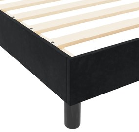 Estrutura de Cama vidaXL Preta 140x190 cm em Veludo