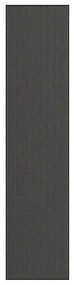 vidaXL Capacho às riscas preto e cinzento 115x500 cm