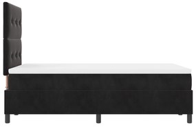 Camas Box Spring com Colchão vidaXL Preto 120x200 cm Veludo