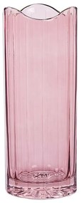 Vaso de vidro rosa 30 cm PERDIKI Beliani