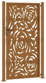 Portão de jardim 105x180 cm design de chama de aço resistente
