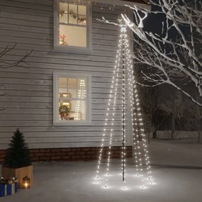 343555 vidaXL Árvore de Natal com espigão 310 luzes LED 300 cm branco frio
