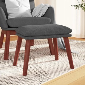 vidaXL Apoio de pés 45x29,5x35 cm tecido cinzento-escuro