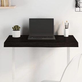 vidaXL Tampo de mesa 80x50x(2-6) cm carvalho tratado castanho-escuro