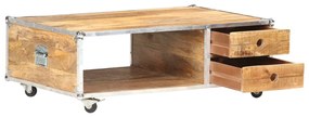 Mesa de centro 89x59x33 cm madeira de mangueira áspera maciça